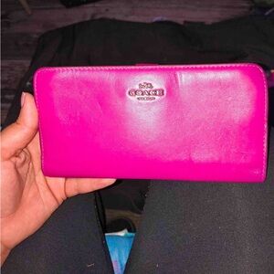Coach Fuchsia Leather Clutch